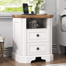 Coghiel Nightstand with 2 Drawers & Open Shelf