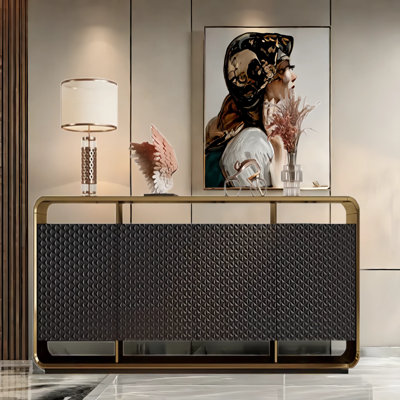 Solid Wood Minimalist Modern Sideboard