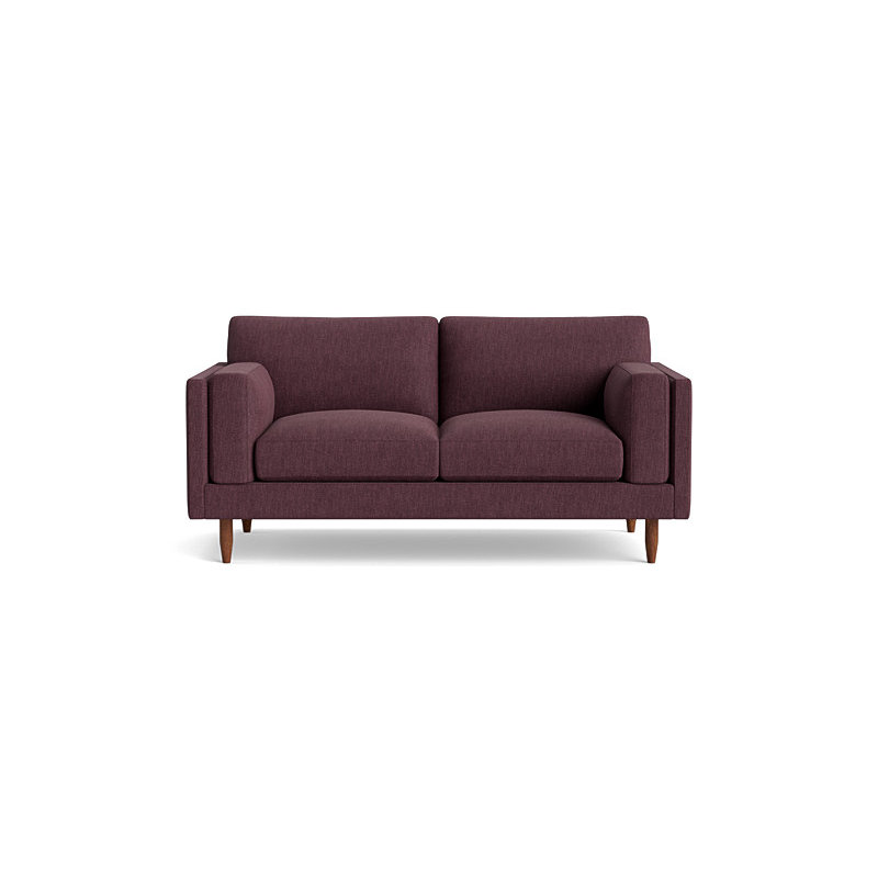 Skinny Fat Loveseat (70"), Performance Weave - Aubergine