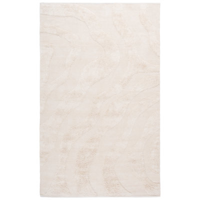 Mozie Ivory Washable Hand-Woven Cotton Rug