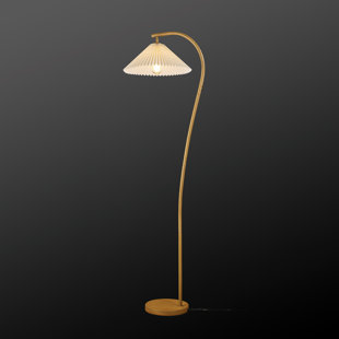 Lampe sur pied en bois Evangeline