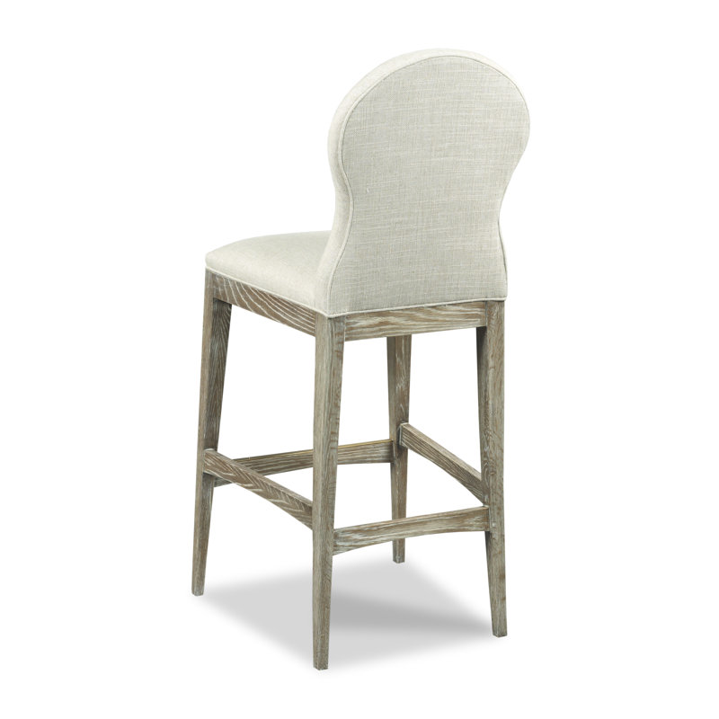 Ruan Upholstered Stool with Solid Wood Frame, Counter Stool (24" Seat Height)