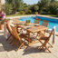 Chaise de patio pliante en teck Pellerin