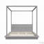 Lit plateforme à baldaquin en bois avec tête de lit-1944853511-1944853506