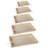 Wood Serving Tray With Handles - Five Piece Nested Breakfast Wood Tray - Wooden Crafts Couch Tray For Organizing - Wood Trays For Serving & Catering