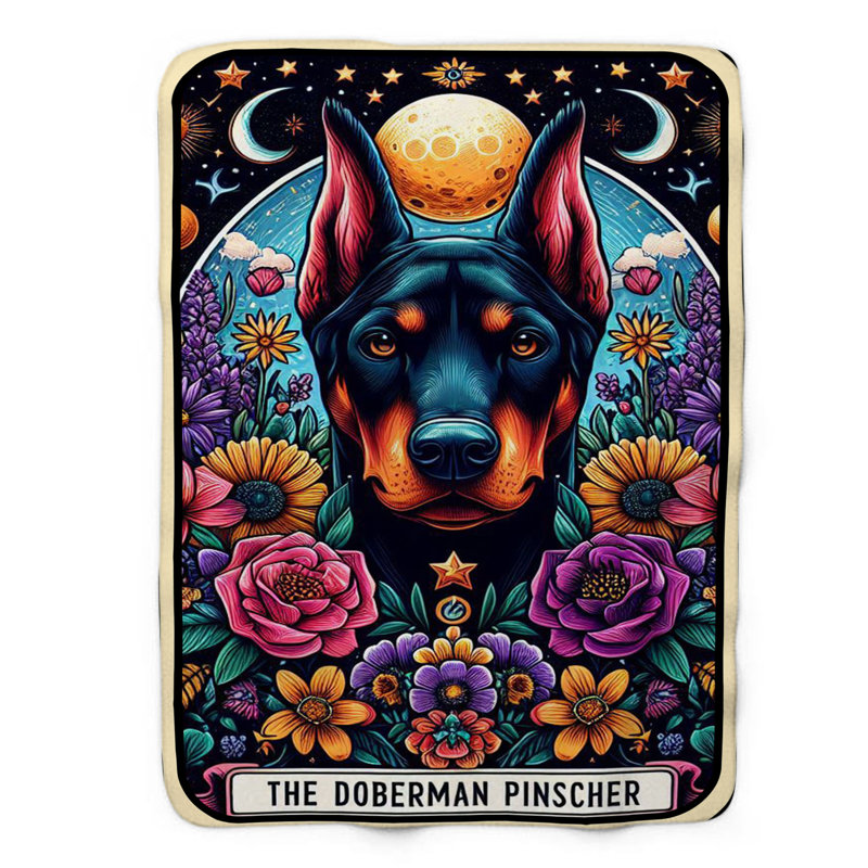 Doberman Pinscher Tarot Card - 1 pièce de jeté de qualité supérieure She, L 50 po x L 60 po