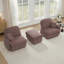 Causeuse en L Cloud avec tissu en chenille, repose-pieds mobile Cloud Easy