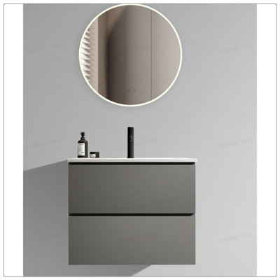 Meuble-lavabo mural 24 po avec lavabo en céramique