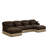 Comfy Chenille Leopard Printing U-Shaped Sofa-257562310-257562299