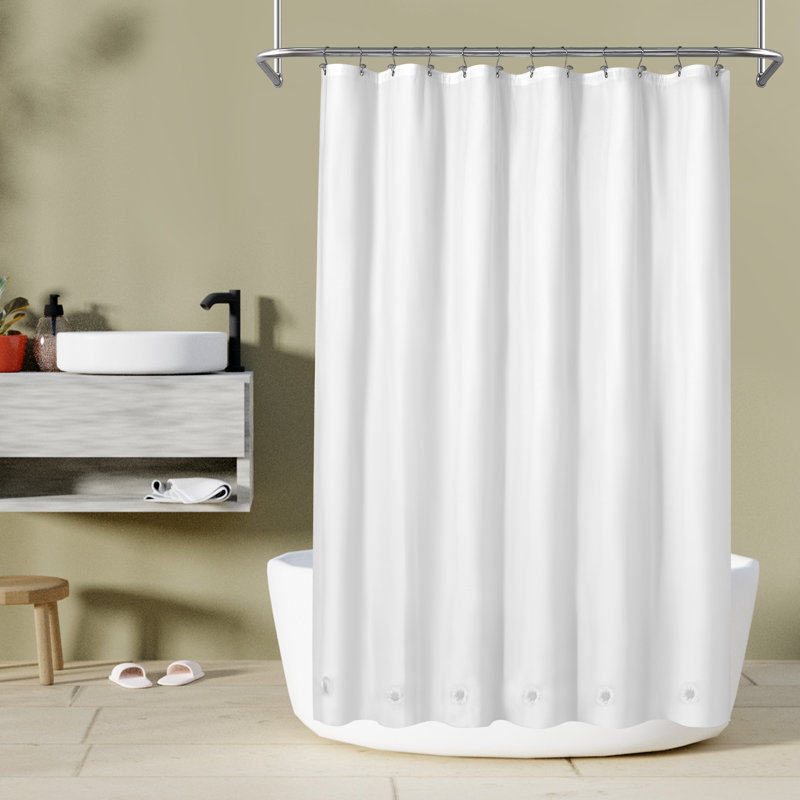 Rideau de douche Waterpoof, H 78 po x l 72 po, Blanc