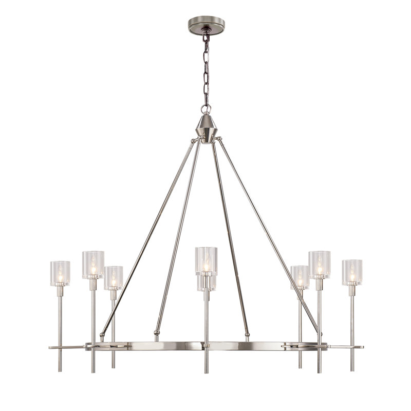 Salita 8 - Light Chandelier, Polished Nickel