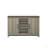Gray Oak Finish Cabinet With Shelves And Cabinet Doors