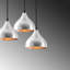 Lustre de style scandinave, hauteur réglable, structure en métal argenté, 16,5 po x 16,5 po | Hauteur: 44,9 pouces | 3 x douilles E27 (40 W maximum) | Design élégant et moderne pour le salon, la salle à manger et le vestibule-1810219535