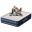 Très grand lit de 18 po avec pompe intégrée et capacité de 1000 lb - Lit d'invité surélevé de 3 minutes avec support en nid d'abeille et surmatelas lavable matelassé - Bleu-137704736