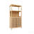 Bamboo Storage Cabinet, Freestanding Bathroom Cabinet With 2  Doors, Floor Cabinet Organizer For Living Room, Kitchen, Entryway