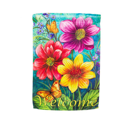 Drapeau vertical fleurs Jordyn