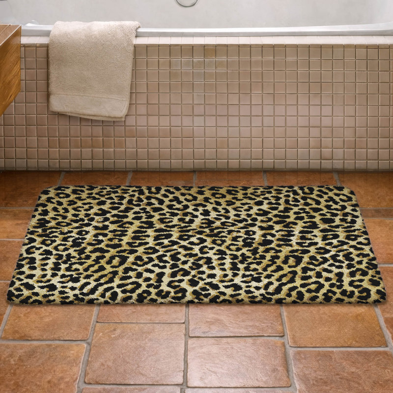 Premium Machine Washable Dream Shag ADS43 Leopard Rug, Gilded, 2'6" x 3'10"