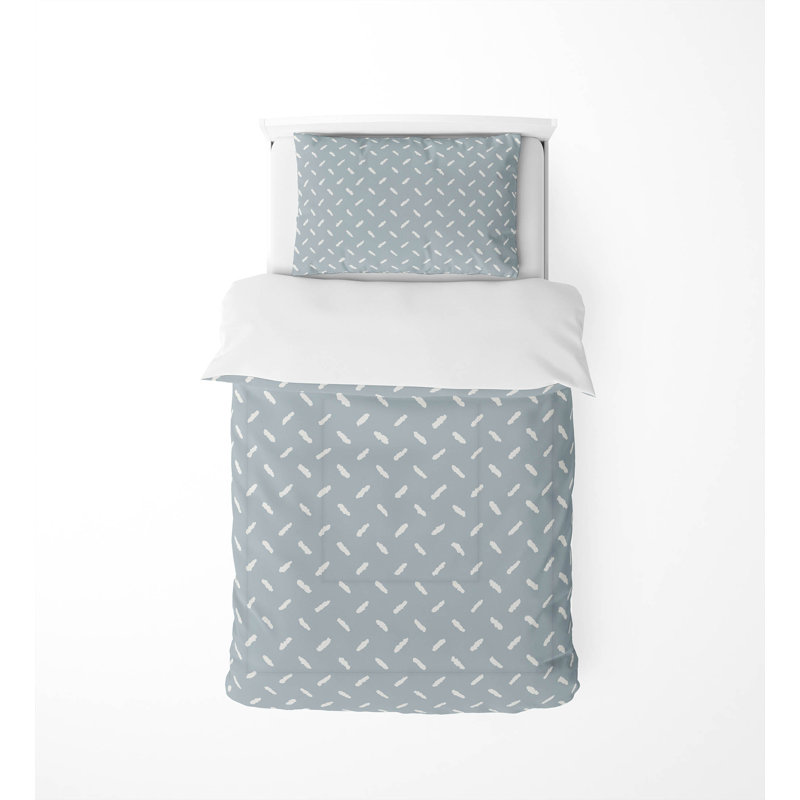 Kat Decorative Lightweight Comforter Set, Slate Blue