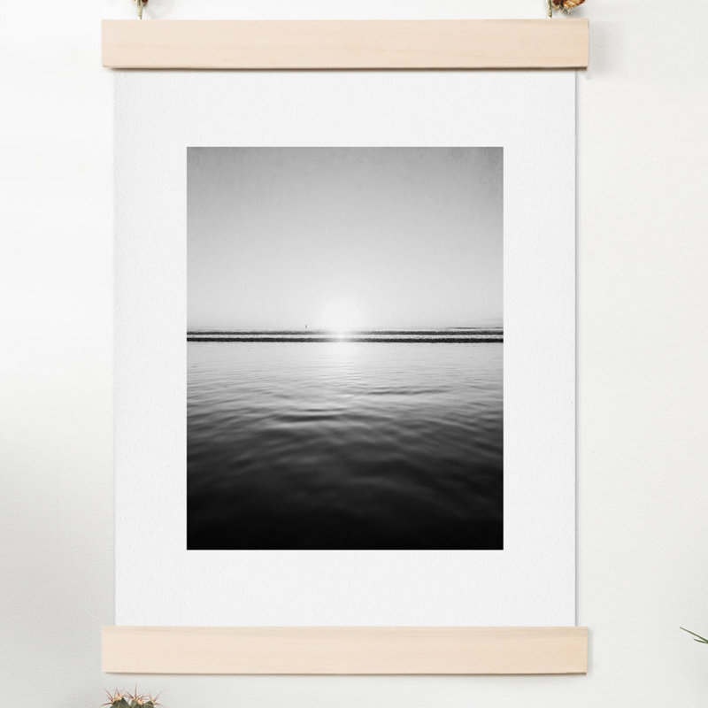 Mer calme, reproduction de photo, H 20 po x l 16 po x P 0,12 po