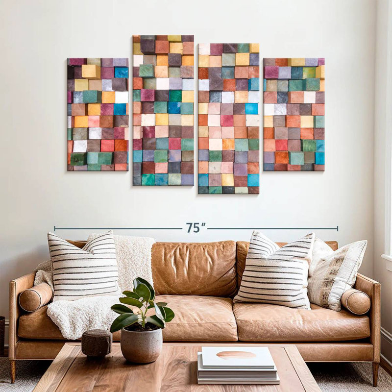 Avery Stacked Wooden Blocks, 42" H x 68" W