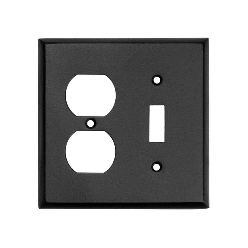 Ageless Iron Single Toggle/Duplex Combination in Black Iron