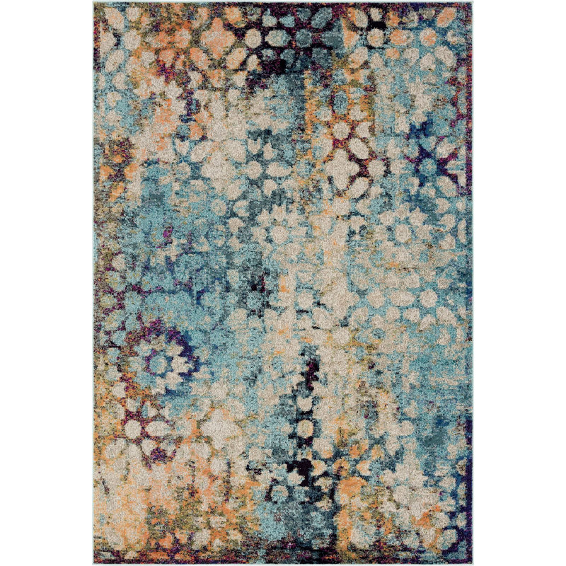 Ellarae Abstract Indoor Rug, Rectangle 6' x 9'