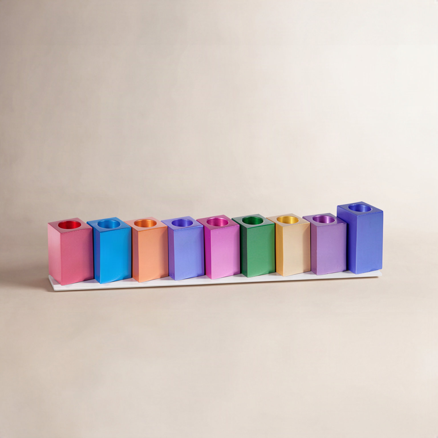 Anodized Rearrangeable Menorah