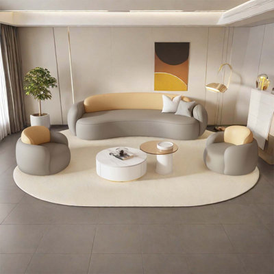Nutan 5 - Piece Faux Leather Living Room Set by Orren Ellis