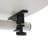 White Portable Adjustable Rolling Laptop Table Stand with Wheels