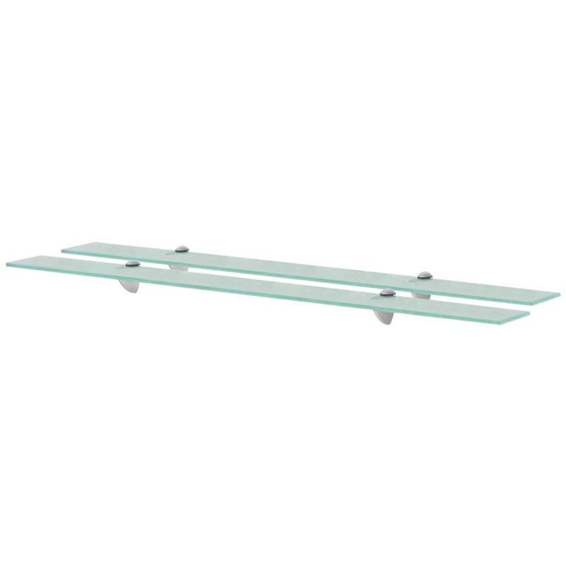 Annalys 2 Piece Floating Shelf, Transparent, 0.31" H x 39.4" W x 3.9" D