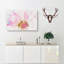 Pink Daisy Flower Watercolour - Wrapped Canvas-56658300