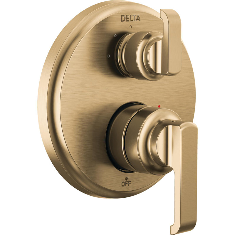 Tetra 14 Series 3-Setting Integrated Diverter Valve Trim Kit, Shower Faucet Diverter Kit, Champagne Bronze