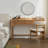 Burlywood Rectangular Solid Wood with 2 drawers desk