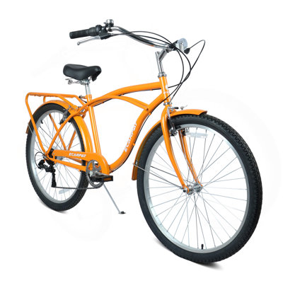 Vélo de plage 26 vitesses à 7 vitesses pour hommes et femmes Cadre en acier haute résistance et roues en alliage léger avec freins en V de couleurs multiples pour les loisirs et les déplacements