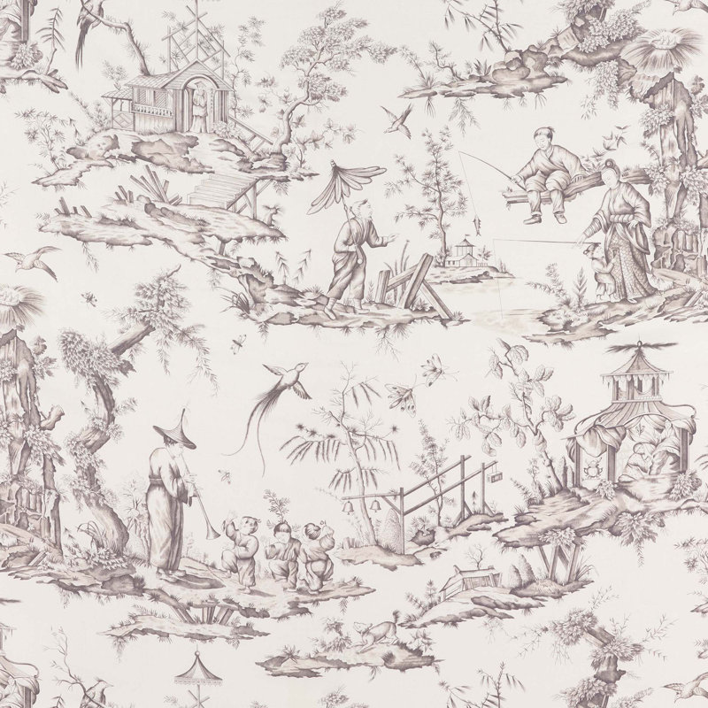 Shengyou Toile Fabric, Driftwood
