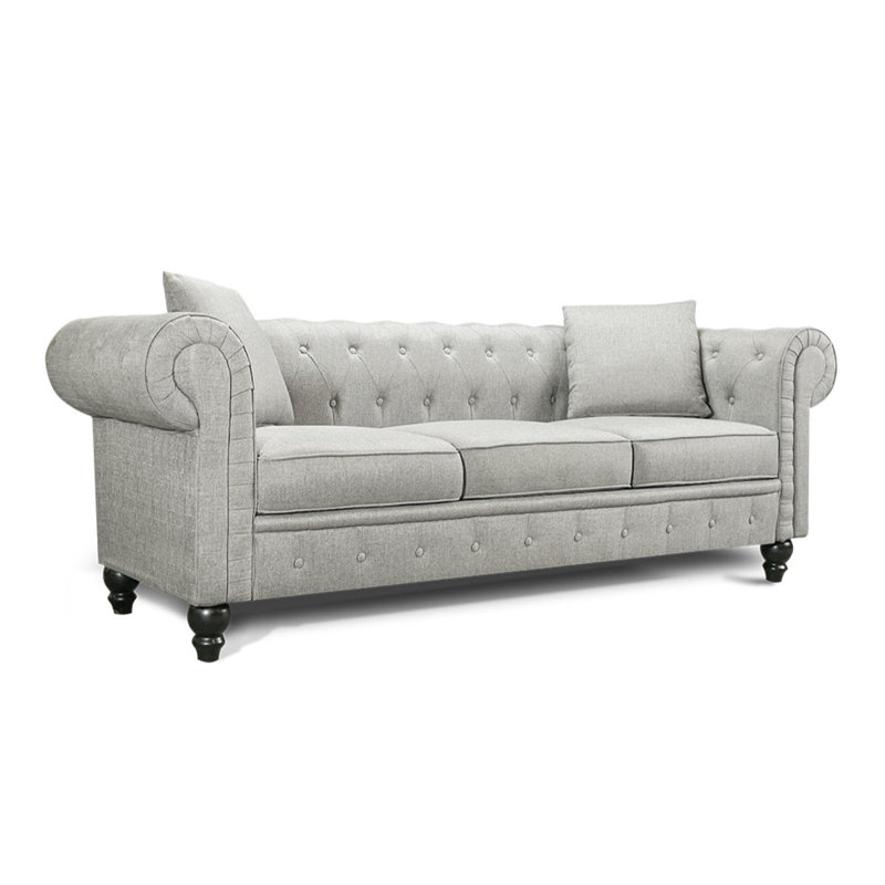Canapé Chesterfield Cerna, Gris