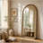 Arched Full Length Wall Mirror with Mango Wood Frame