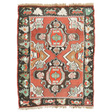 Hand Knotted Wool Area Rug in Multi