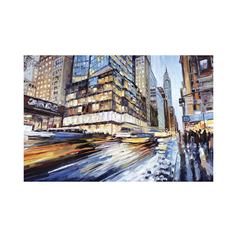 42nd & 5th by Roger Disney - Wrapped Canvas Gallery-Wrapped Canvas Giclée, 152.5 cm H x 101.5 cm W