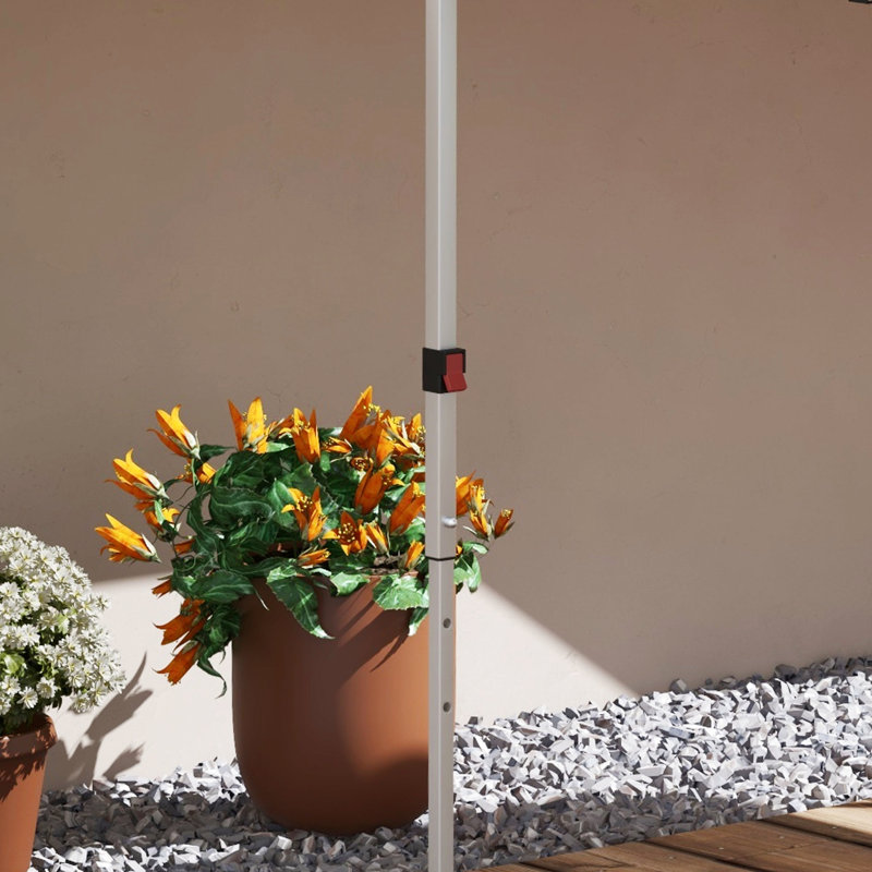 Auvent escamotable 10 pi x 10 pi, parois latérales, hauteur réglable, abri de jardin pour tentes de jardin, beige