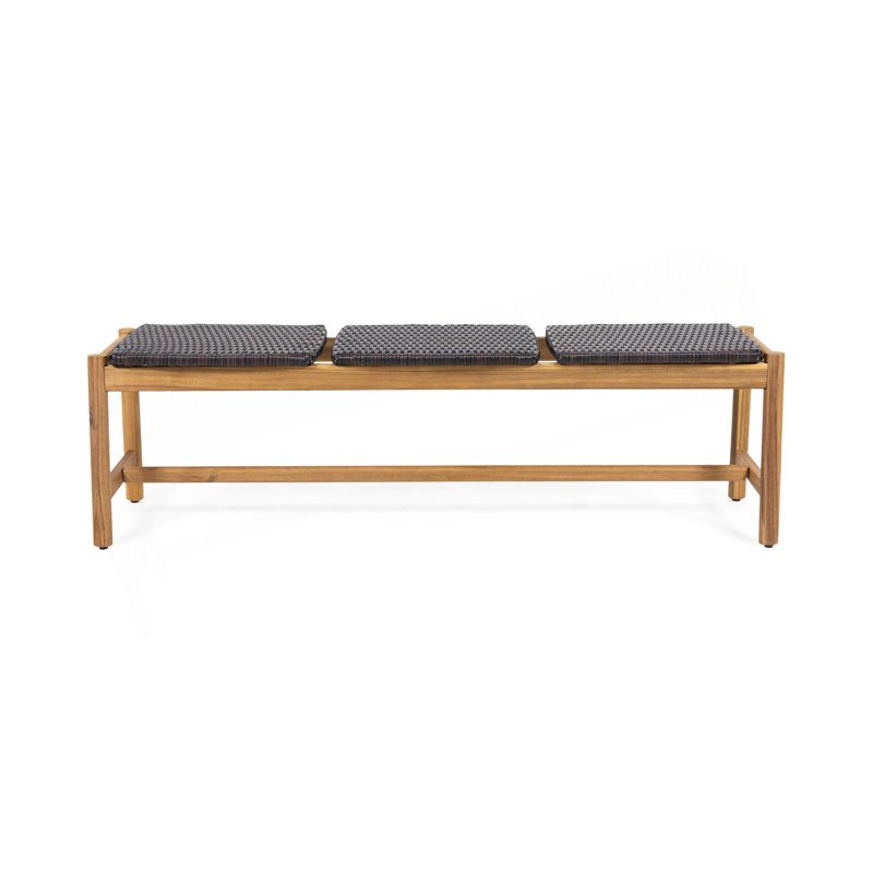 CAMBRIA 3 SEATER BENCH, Grey/Natural