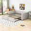 Lit de jour simple rembourré extensible avec gigogne simple-1478471821