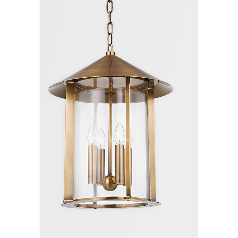 Long Beach 6 Light Interior Lantern - Patina Brass, Patina Brass, 21.25" H x 12.5" W x 12.5" D