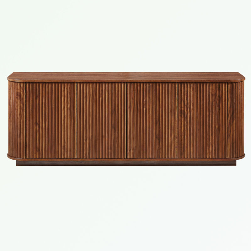 Meuble télé avec 4 portes et tablette de rangement