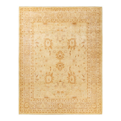 Semika One-of-a-Kind 8' 2" X 10' 4" 2000s Wool Area Rug in Ivory
