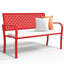 Banc d'extérieur classique en métal (rouge)-526304059
