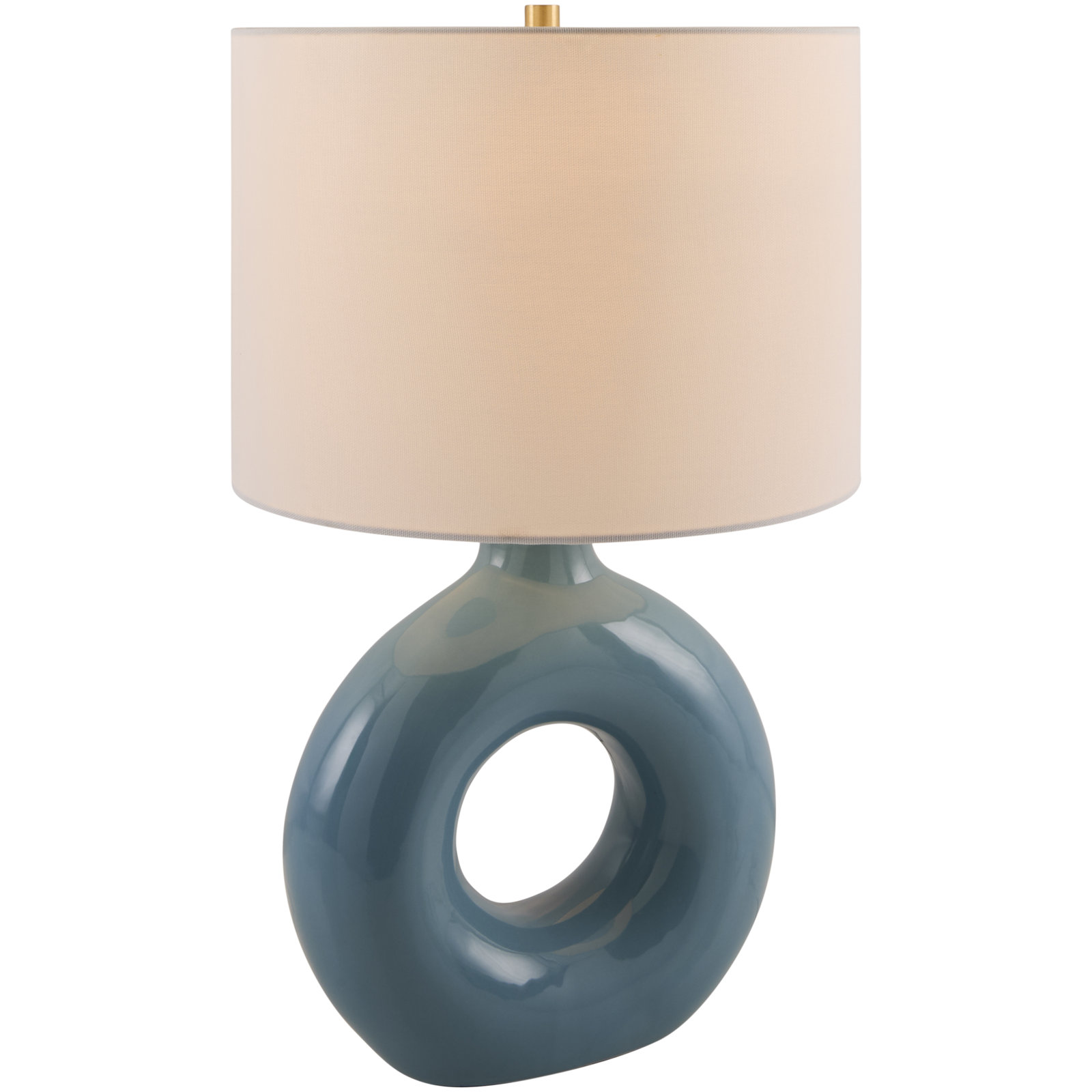 Roumel Ceramic Table Lamp, Teal