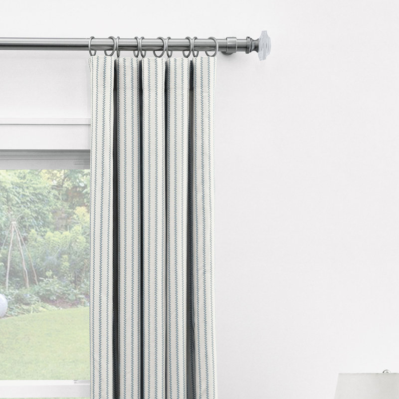 Highclere Striped Room Darkening Curtain, 48" W x 108" L