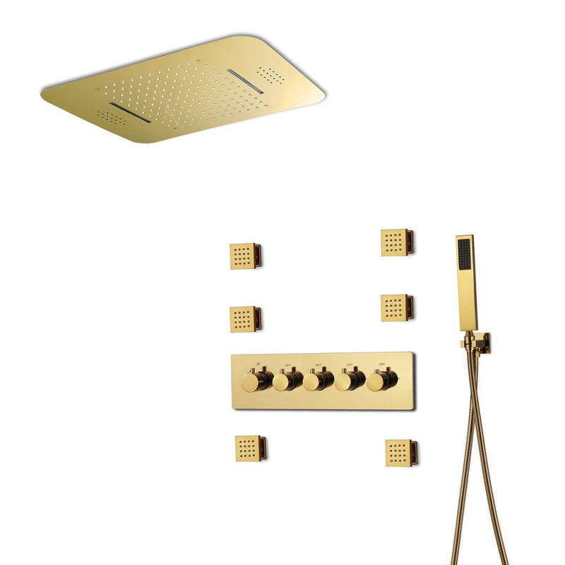 Système de douche thermostatique complet avec valve brute