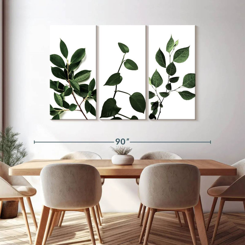 " Leaf Branches " 3 - Pieces, 48" H x 74" W x 1.25" D
